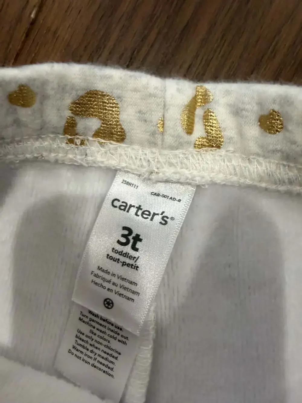 Carter's Toddler Girls Gold Leopard Print Leggings